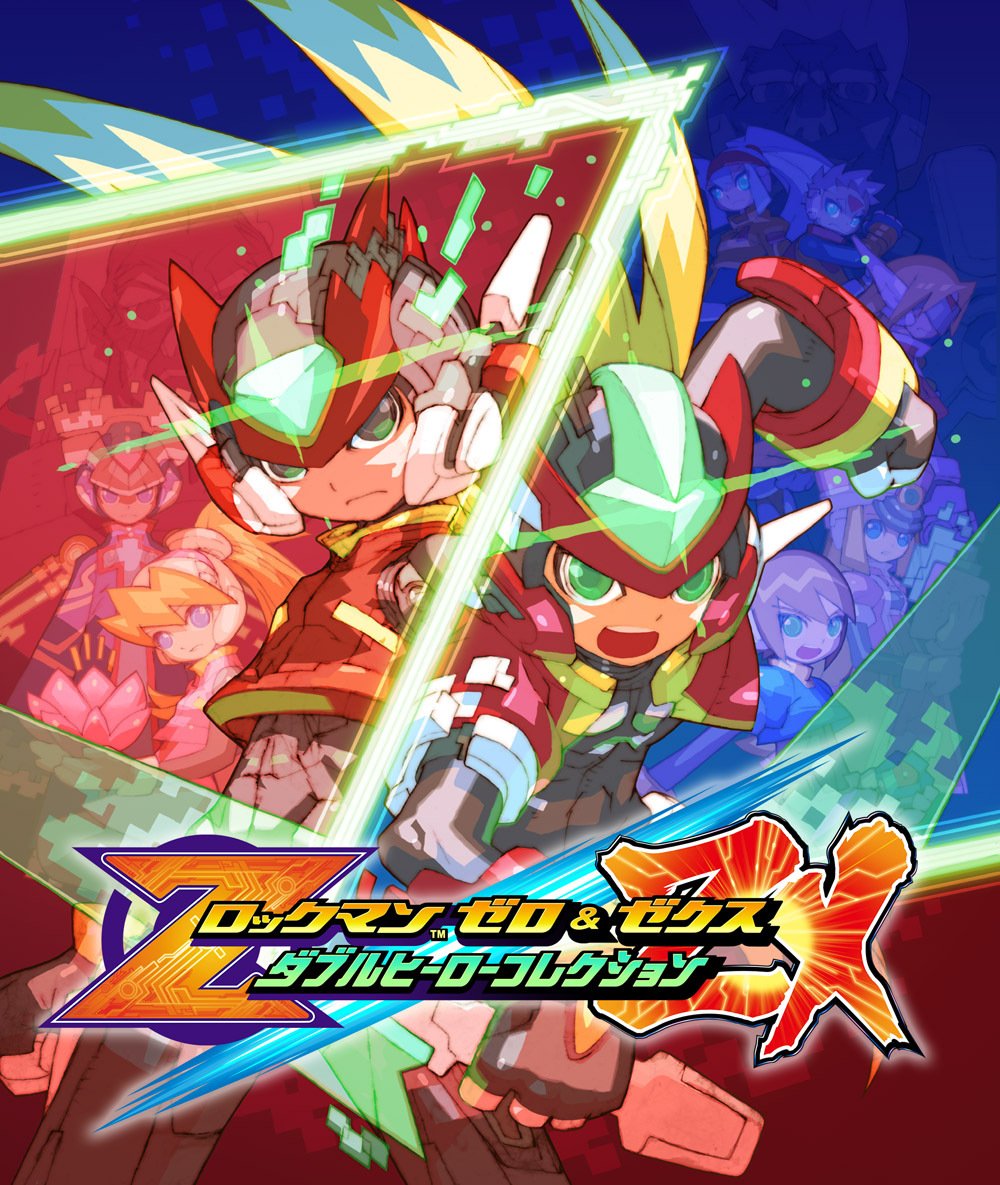 4girls, 5boys, aile_(mega_man_zx), android, armor, ashe_(mega_man), black_eyes, blonde_hair