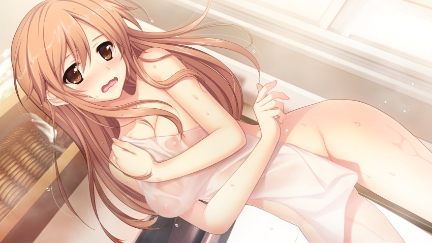 1girl, blush, brown_eyes, brown_hair, fingernails, game_cg, hatsukoi_1/1, highres