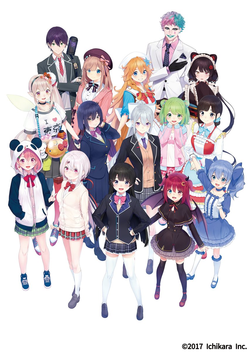 2boys, 6+girls, :3, absurdres, animal_ears, animal_hood, apron, bandaged_hand