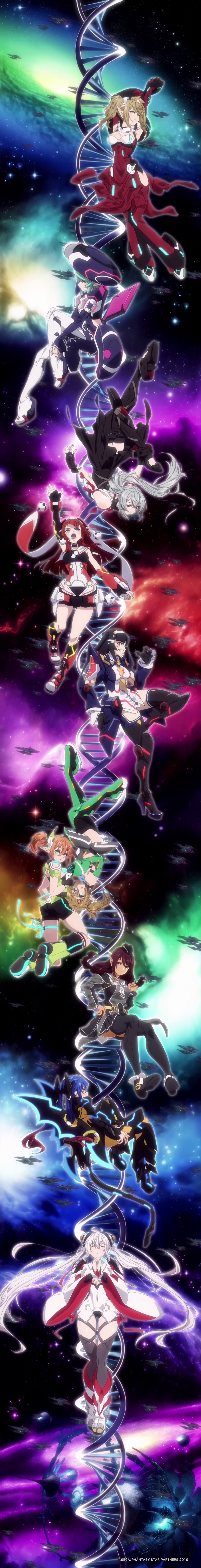 6+girls, absurdres, ahoge, anime_screenshot, aqua_eyes, blue_eyes, blue_hair, breasts