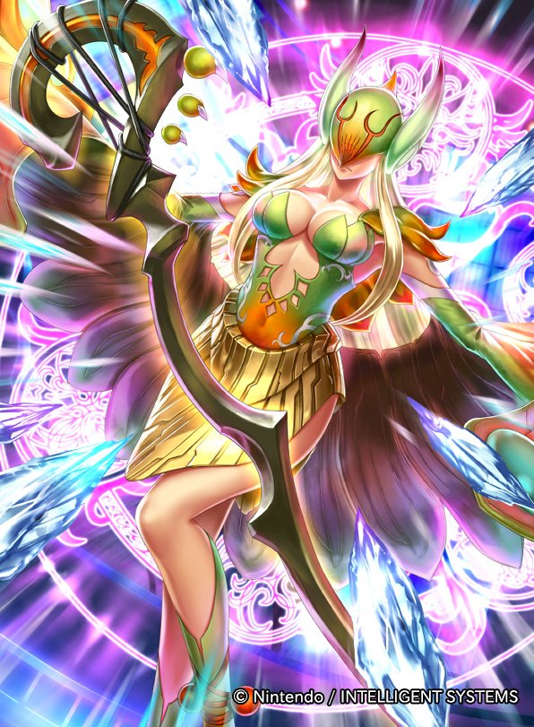 1girl, breasts, closed_mouth, company_name, copyright_name, female_focus, fire_emblem, fire_emblem_cipher