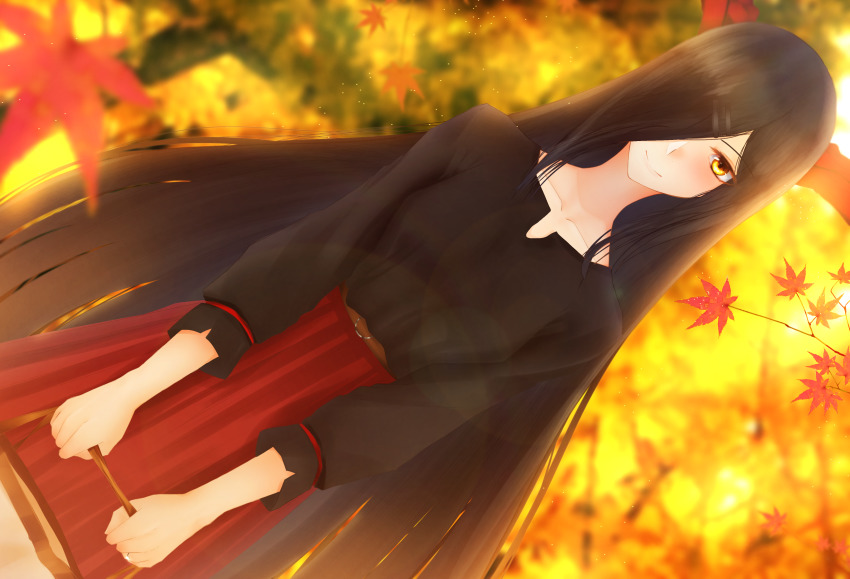 1girl, absurdres, alternate_costume, autumn_leaves, azur_lane, bad_id, bad_pixiv_id, bag