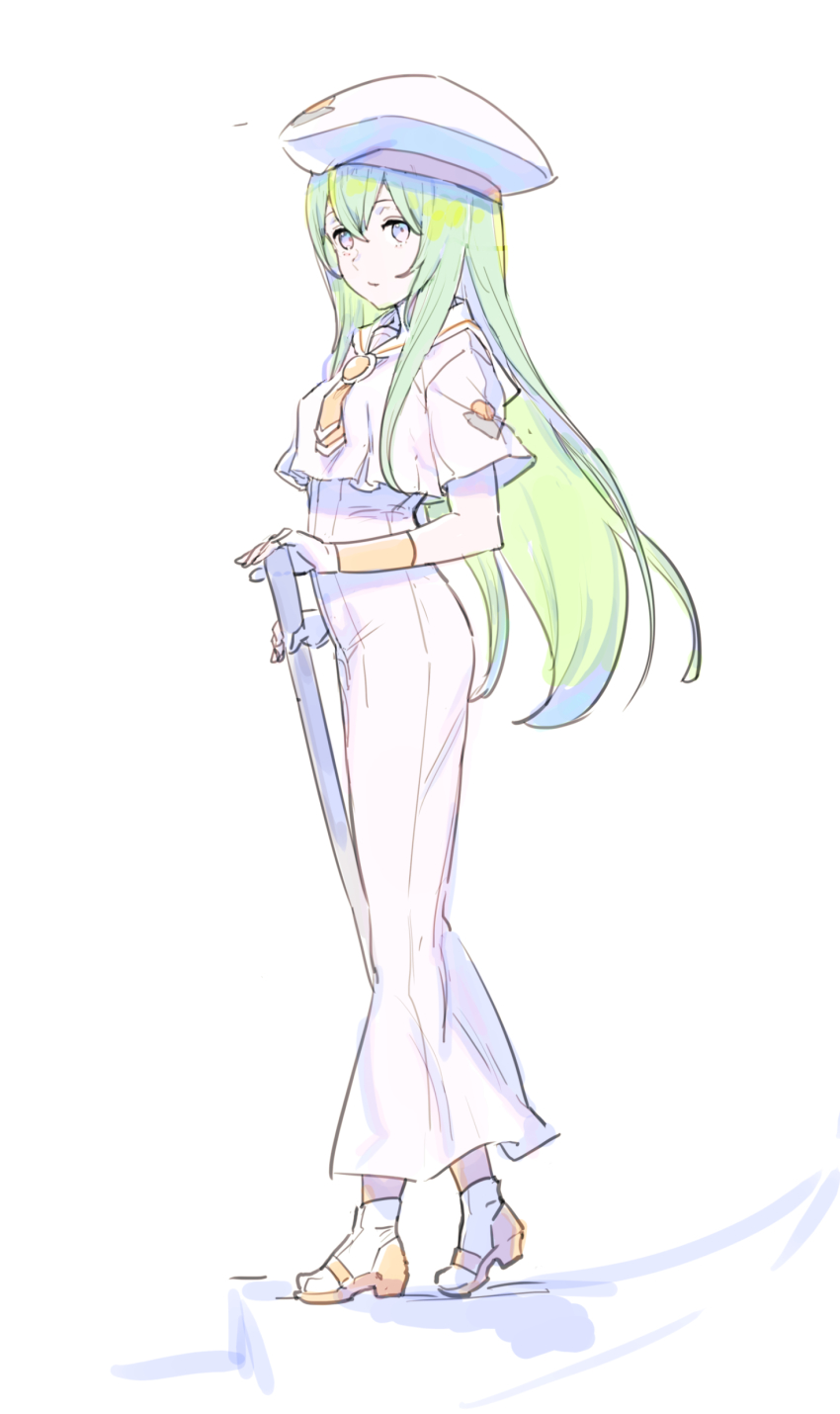 1girl, absurdres, alice_carroll, aria_(manga), beret, blouse, breasts, brown_shoes