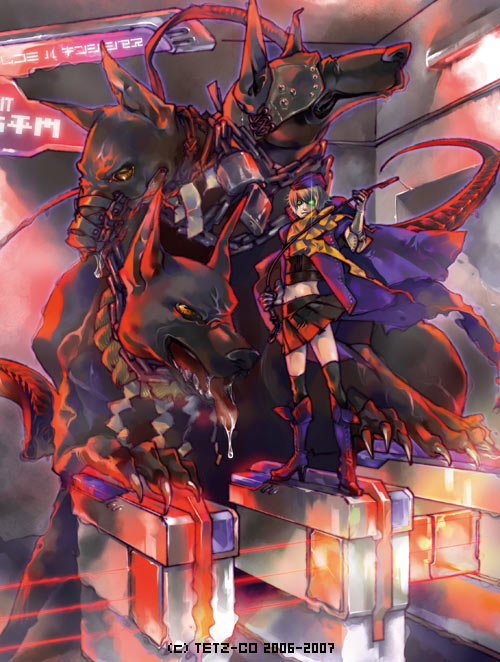 boots, cape, dog, monster, skirt, tetz-co