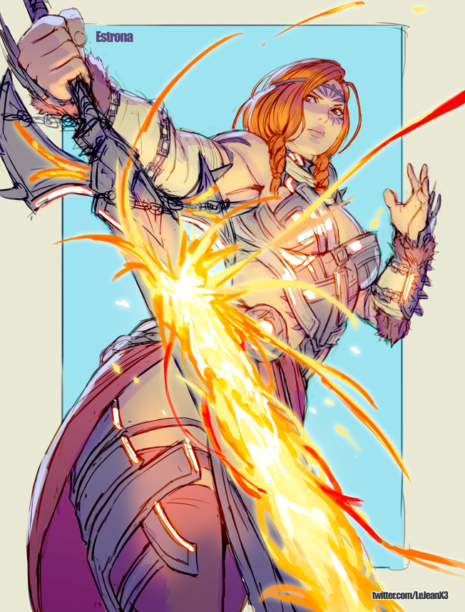 1girl, armor, armored_dress, braid, commission, dress, female_focus, guild_wars_(series)