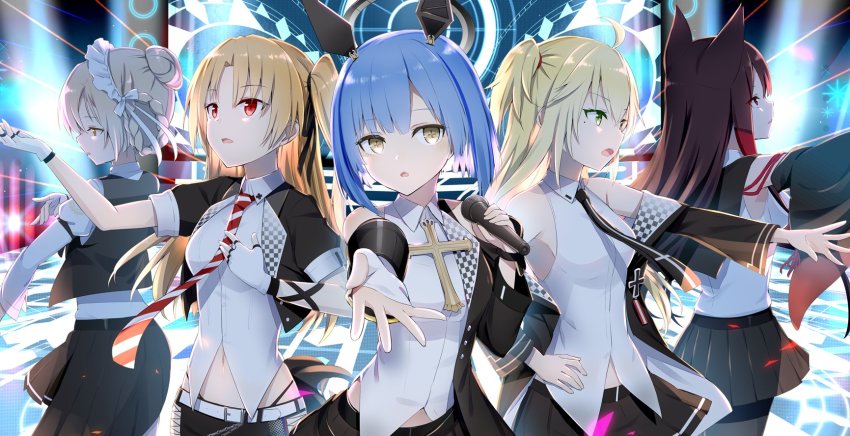 5girls, admiral_hipper_(azur_lane), admiral_hipper_(muse)_(azur_lane), ahoge, akagi_(azur_lane), akagi_(muse)_(azur_lane), animal_ears, armpits