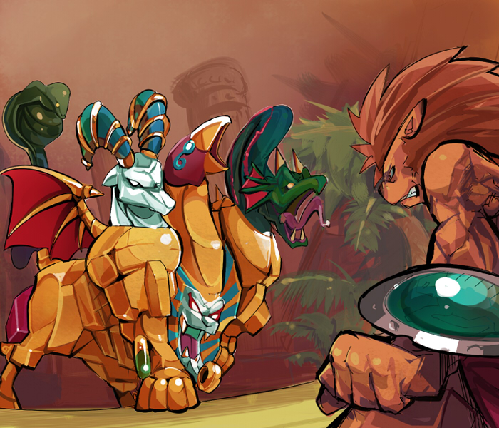 bad_id, bad_pixiv_id, battle, capcom, clenched_teeth, full_body, leo_(warzard), mononoke_(artist)