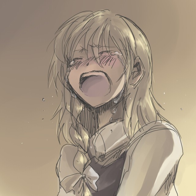 1girl, blonde_hair, crying, female_focus, kirisame_marisa, onimaru, onimaru_gonpei, open_mouth