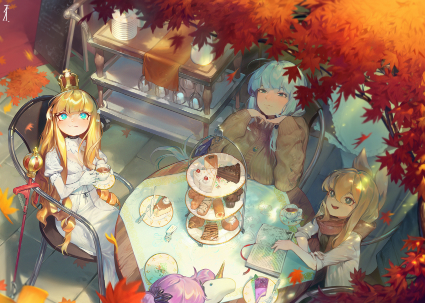 4girls, absurdres, autumn, azur_lane, bad_id, bad_pixiv_id, day, gasari_(jongh1803)