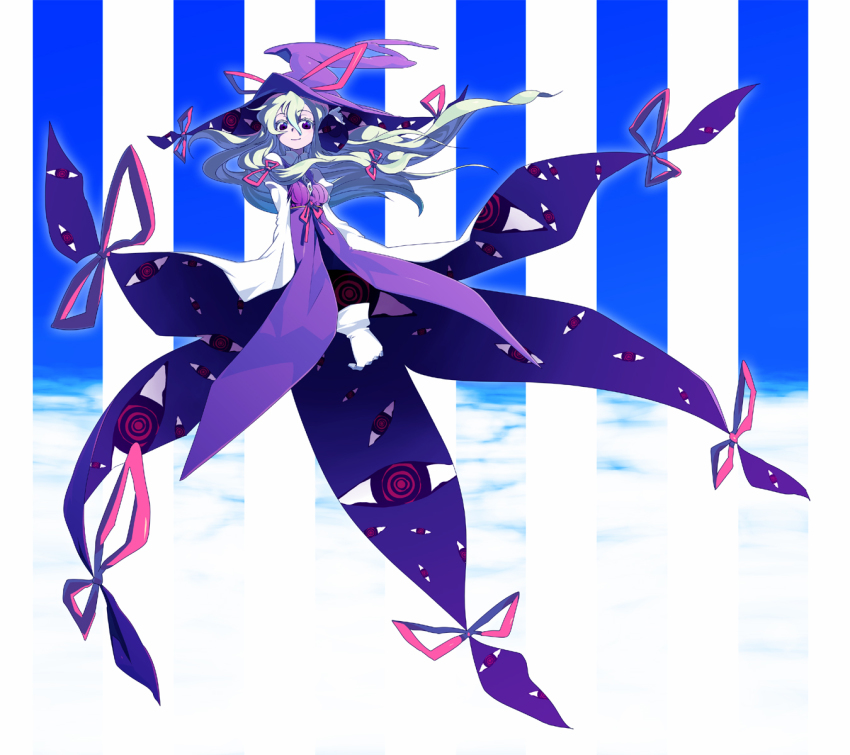 1girl, bad_id, bad_pixiv_id, blonde_hair, female_focus, gap_(touhou), gloves, hat