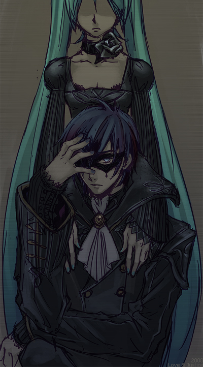 aqua_hair, bad_id, bad_pixiv_id, blue_eyes, blue_hair, cantarella, cantarella_(vocaloid), dark