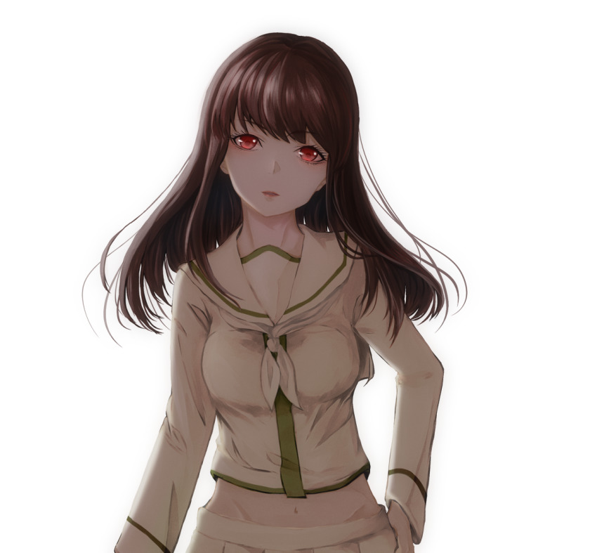 1girl, blush, breasts, brown_hair, female_focus, haruka_faraway716, kantai_collection, large_breasts