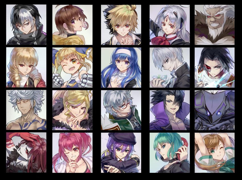 6+boys, 6+girls, absurdres, akatsuki_(akatsuki_en-eins), akatsuki_blitzkampf, black_hair, blonde_hair, blue_hair