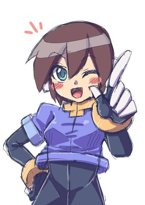 1girl, aile_(mega_man_zx), black_bodysuit, blush, bodystocking, bodysuit, bracelet, breasts