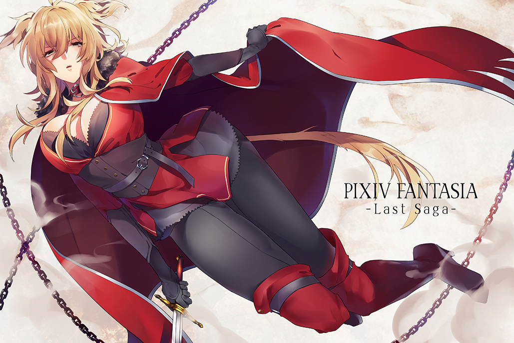 1girl, bad_id, bad_pixiv_id, belt, black_gloves, black_thighhighs, blonde_hair, boots