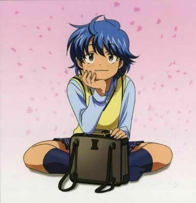 00s, amaenaideyo!!, anime_screenshot, atouda_yuuko, blue_hair, lowres, school_uniform, tagme, tomboy