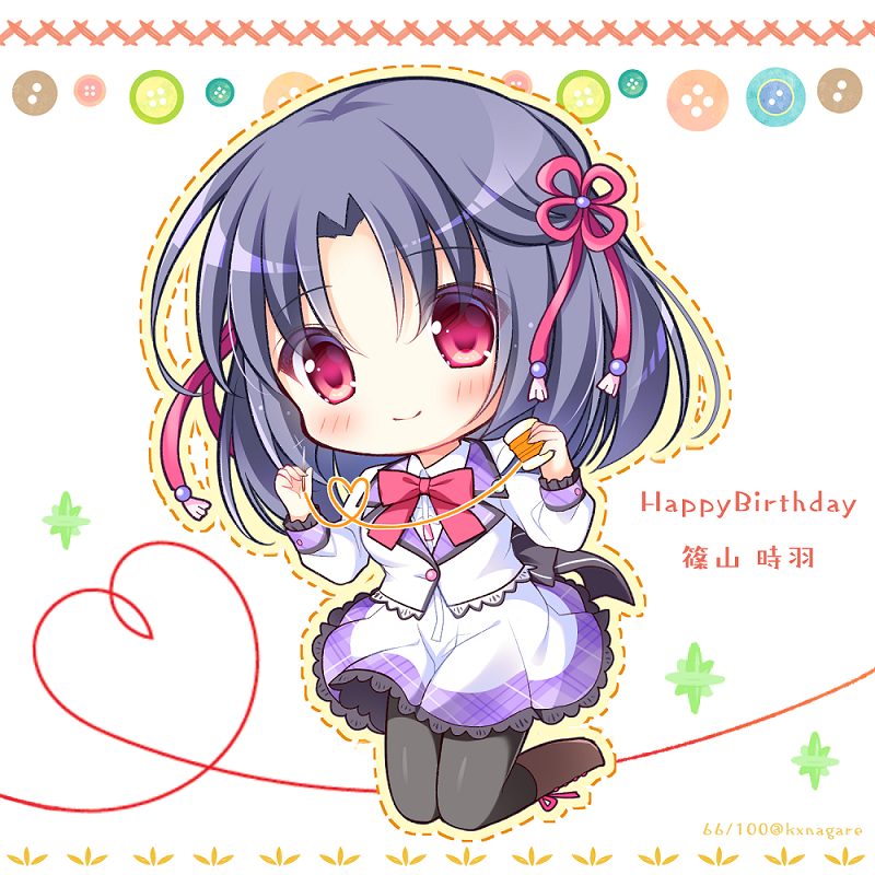 1girl, black_hair, black_pantyhose, blush, boots, bow, brown_boots, center_frills