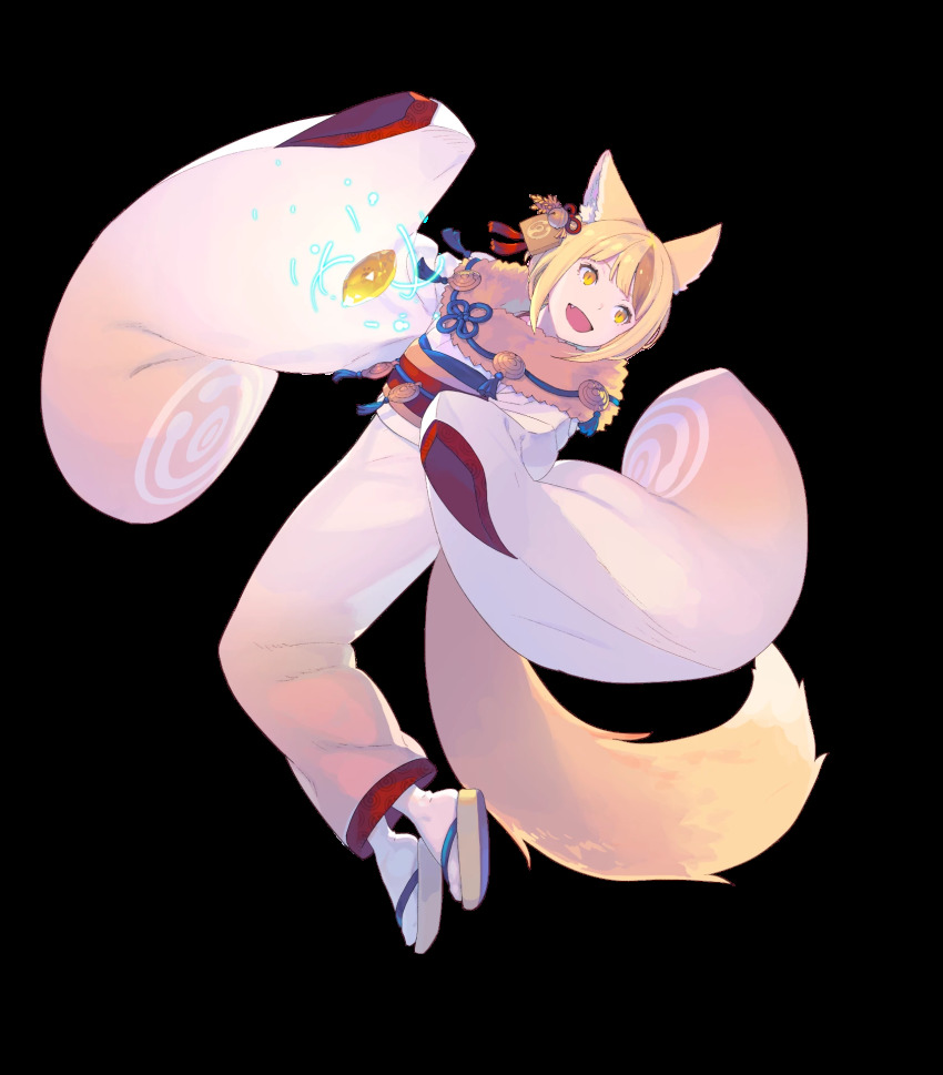 1girl, animal_ear_fluff, animal_ears, blonde_hair, brown_eyes, brown_hair, enkyo_yuuichirou, female_focus