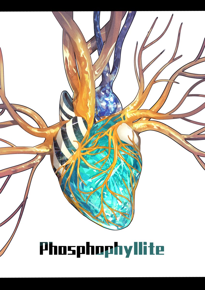 absurdres, character_name, gold, heart_(organ), highres, houseki_no_kuni, lapis_lazuli_(gemstone), letterboxed