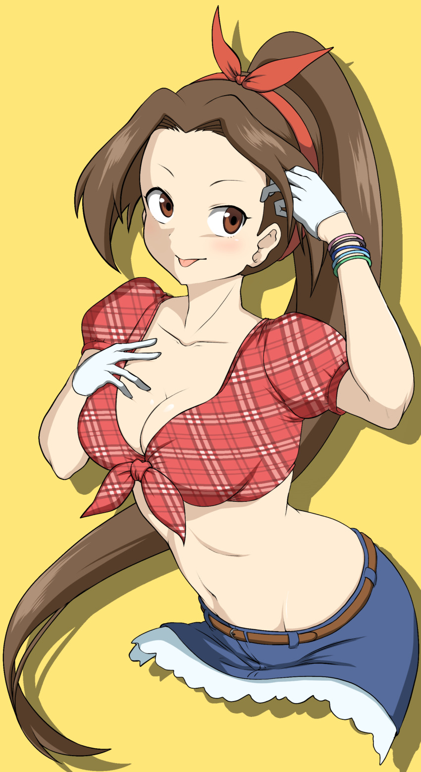 1girl, absurdres, bow, bracelet, brown_eyes, brown_hair, female_focus, fool_iketani