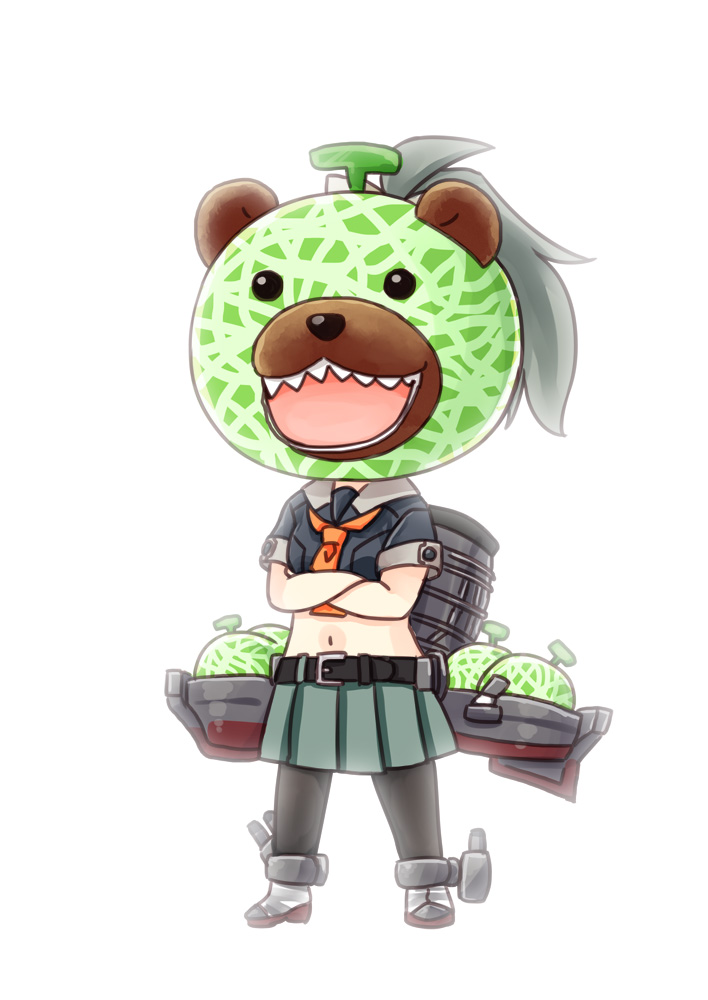 1girl, belt, black_pantyhose, crossed_arms, facing_viewer, female_focus, full_body, green_hair