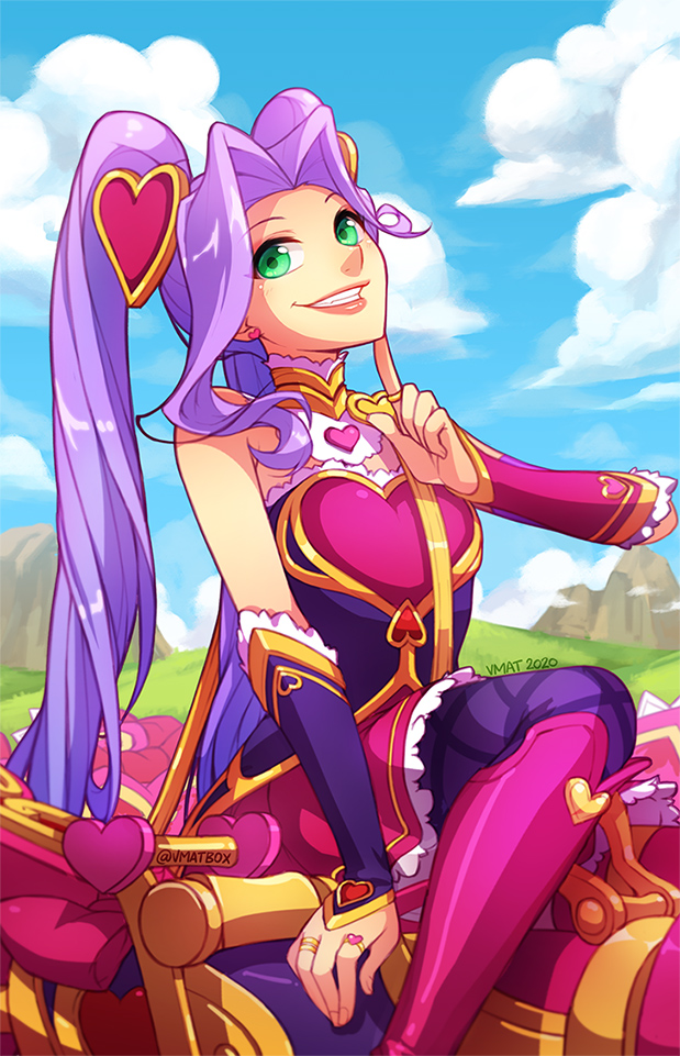 1girl, boots, dress, female_focus, heartseeker_jinx, jinx_(league_of_legends), league_of_legends, lipstick
