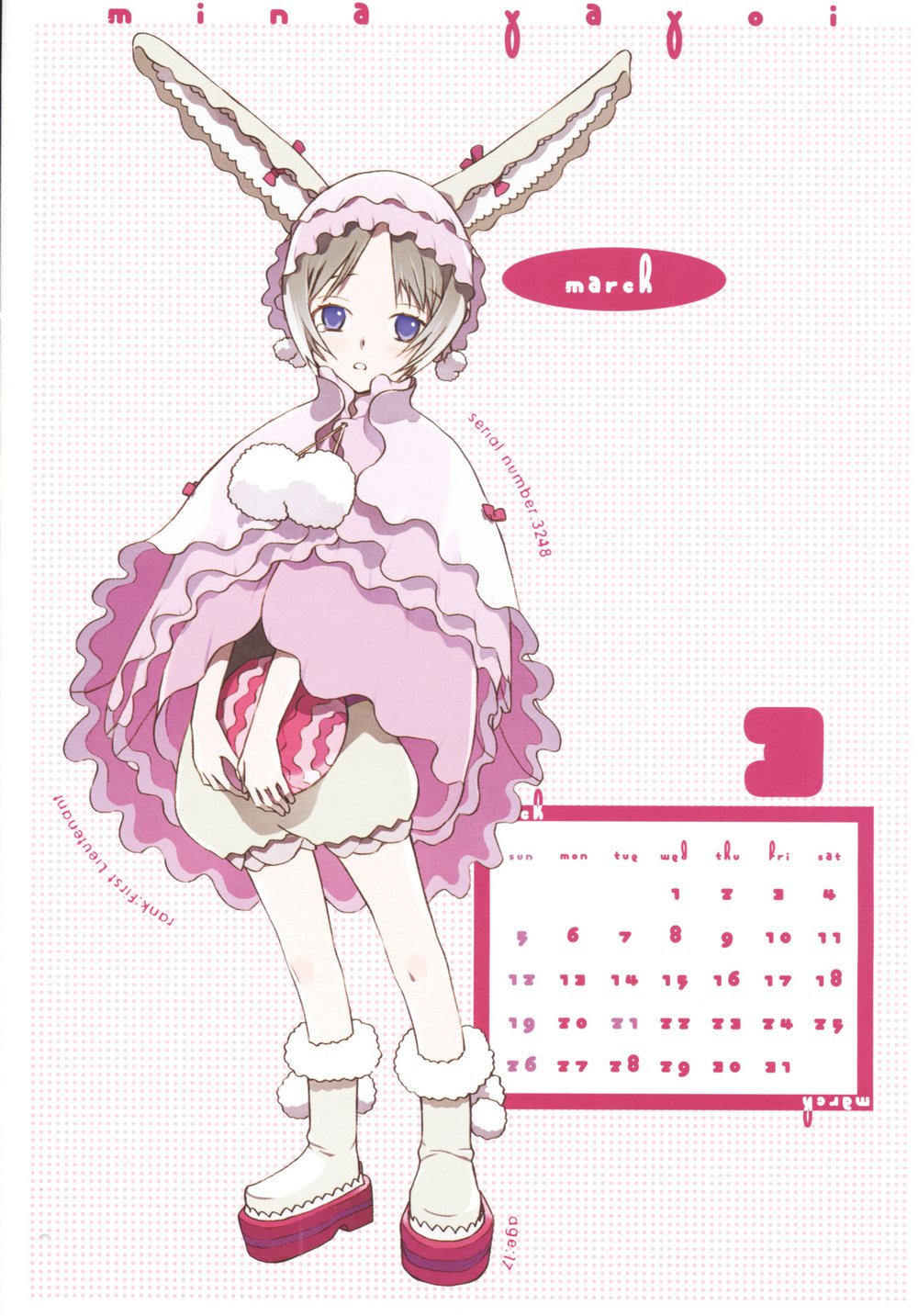 00s, 1girl, 2006, animal_ears, ankle_boots, bloomers, blue_eyes, boots