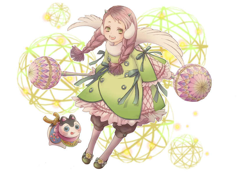 1000sato, 1girl, akita_prefecture, braid, brown_hair, coat, dual_wielding, female_focus