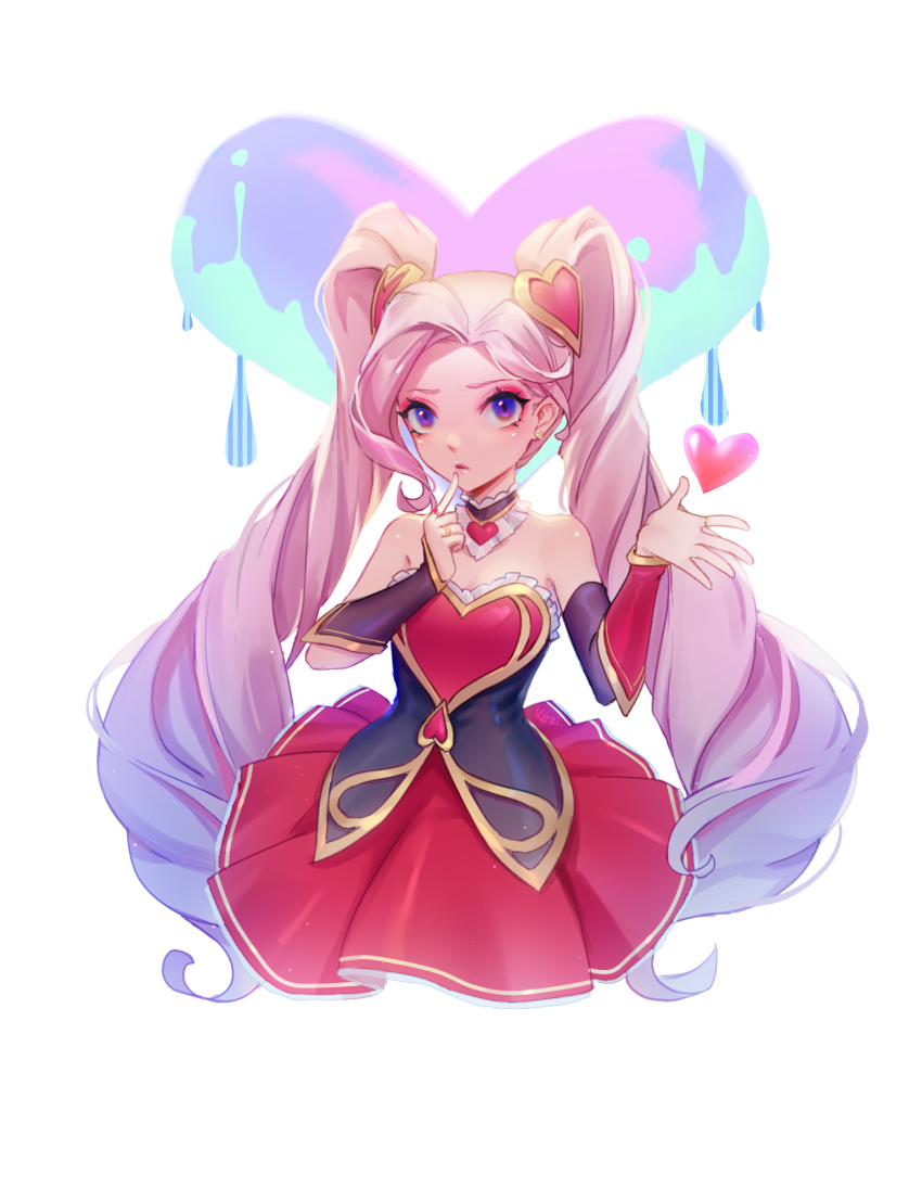 1girl, dress, female_focus, heartseeker_jinx, highres, jinx_(league_of_legends), league_of_legends, lipstick