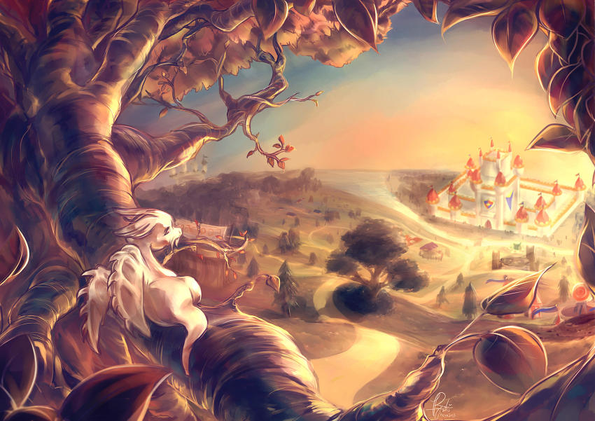 2013, castle, commentary, draik, english_commentary, highres, lying, neopets