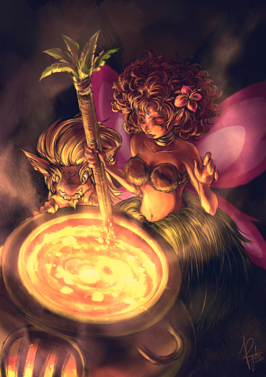 1girl, 2013, absurdres, beard, breasts, brown_hair, cleavage, commentary