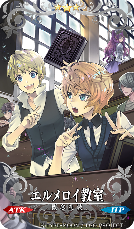 1girl, 2others, 3boys, between_fingers, blonde_hair, blue_eyes, book, card_(medium)