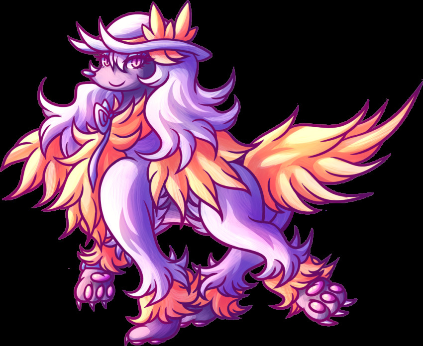 animal_focus, claws, commentary, creature, dog, english_commentary, eyelashes, full_body