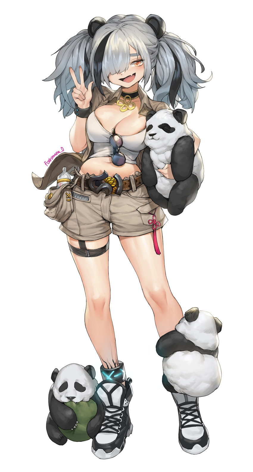 1girl, absurdres, animal, animal_ears, anklet, arknights, bare_legs, belly