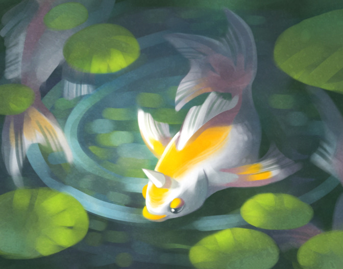 alternate_color, animal_focus, commentary, creature, english_commentary, fish, full_body, gen_1_pokemon