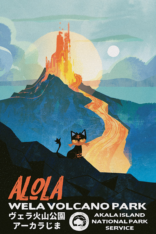 chuwenjie, cloud, commentary_request, creature, day, english_text, gen_7_pokemon, lava