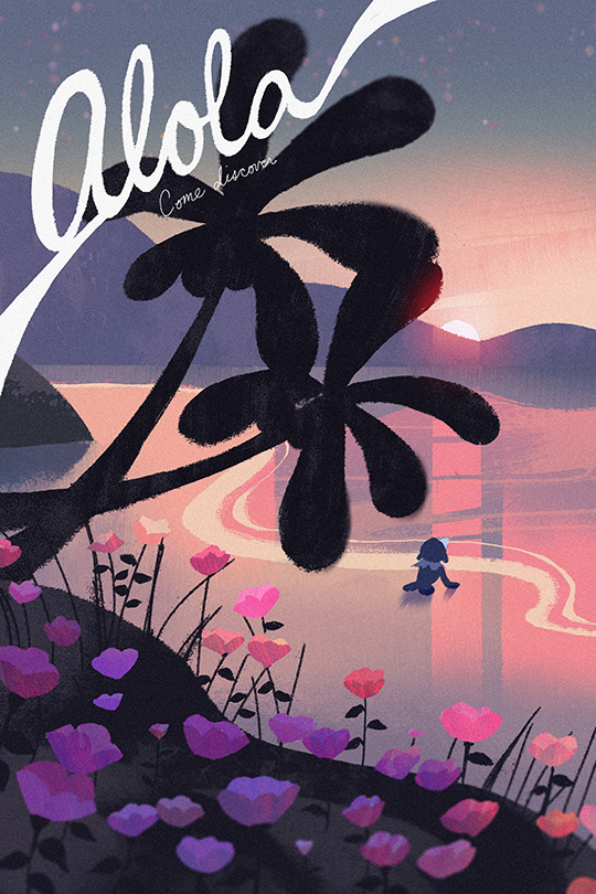 beach, chuwenjie, creature, english_text, gen_7_pokemon, nintendo, no_humans, ocean