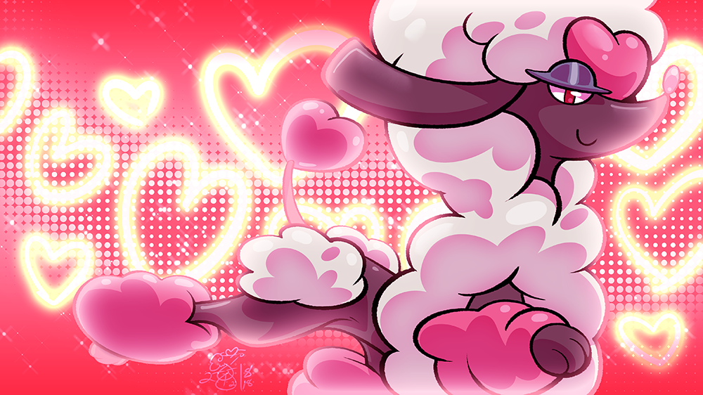 animal_focus, commentary, creature, dog, english_commentary, furfrou, furfrou_(heart), furfrou_heart_trim