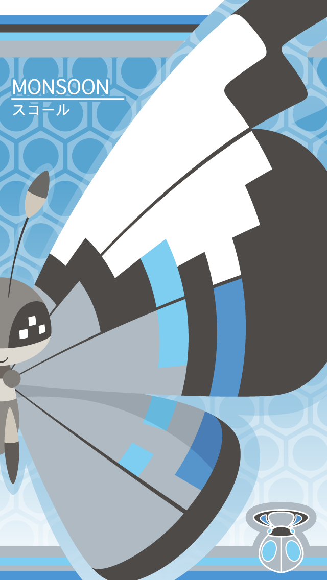 badge, black_eyes, blue_background, bug, bug_badge, butterfly, creature, english_text