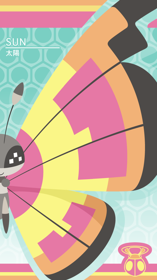 aqua_background, badge, black_eyes, bug, bug_badge, butterfly, creature, english_text