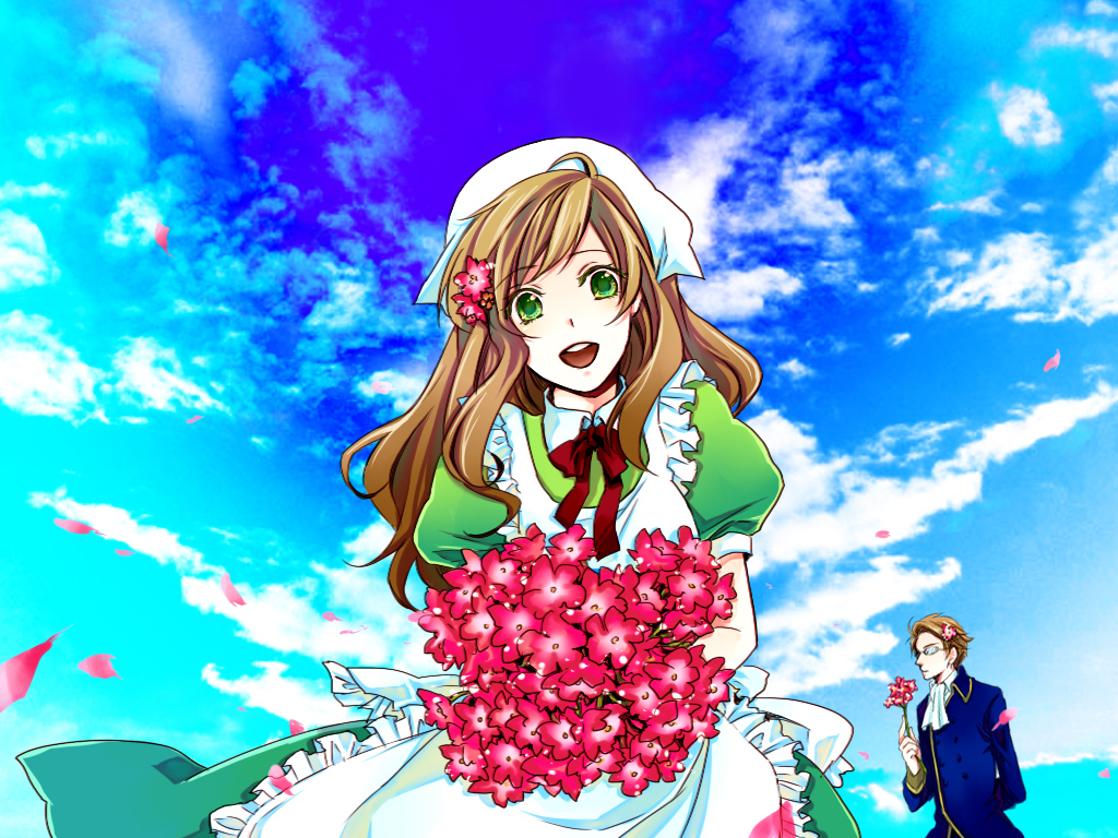 00s, 1boy, 1girl, austria_(hetalia), axis_powers_hetalia, bad_id, bad_pixiv_id, brown_hair