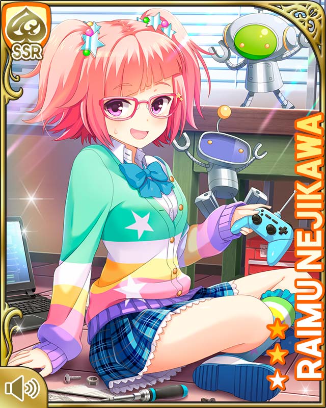 1girl, asymmetrical_legwear, blue_bow, bow, cardigan, character_name, computer, female_focus