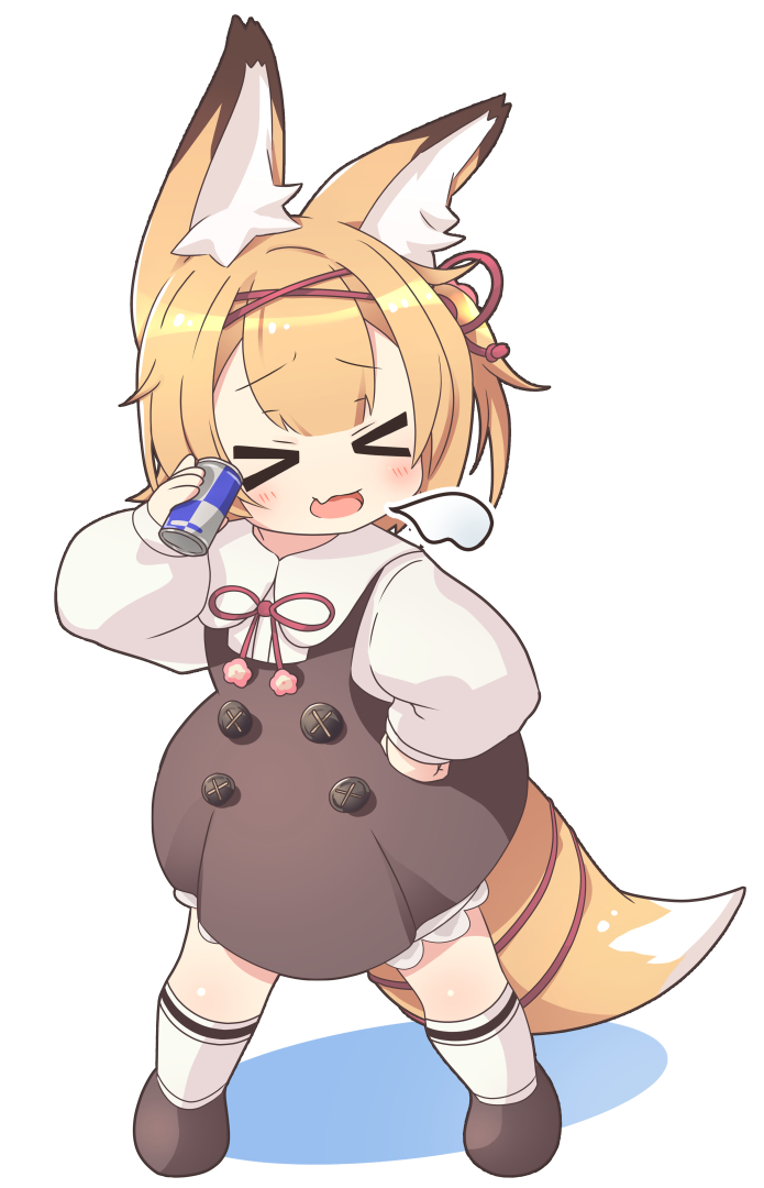 >_<, 1girl, :d, animal_ear_fluff, animal_ears, beat_saber, blush, brown_dress