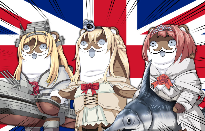 ark_royal_(kancolle), ark_royal_(kancolle)_(cosplay), ascot, blonde_hair, bob_cut, bokukawauso, braid, corset