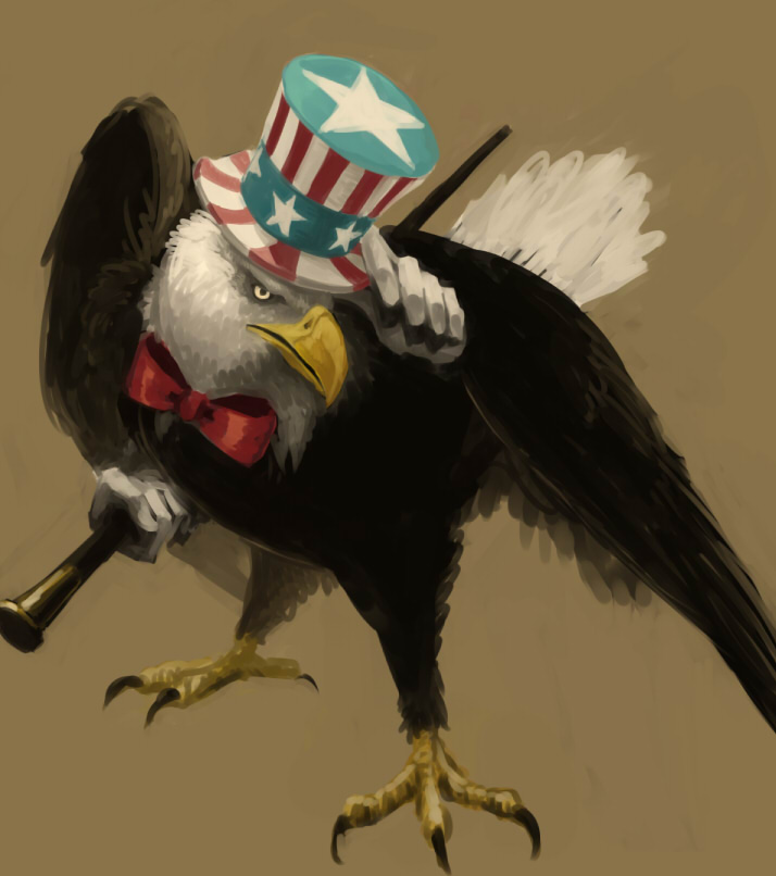 bad_id, bad_pixiv_id, bald_eagle, baton, bird, bow, bowtie, cane