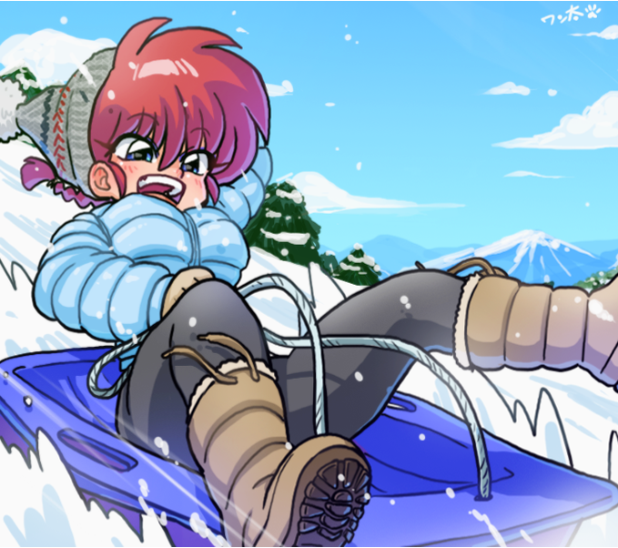 1girl, :d, blue_eyes, blue_jacket, blush, boots, braid, cloud