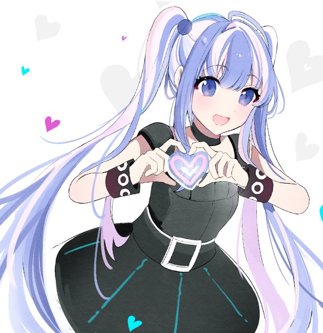 1girl, :d, ahoge, bang_dream!, bang_dream!_girls_band_party!, belt, black_choker, black_dress