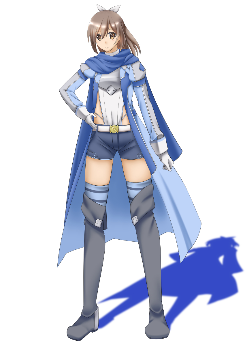 1girl, absurdres, boots, brown_eyes, brown_hair, chooper, female_focus, highres