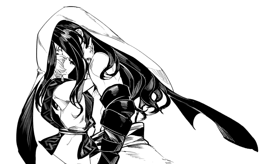 2boys, alcides_(fate), black_hair, bracelet, earrings, closed_eyes, fate/strange_fake, fate_(series)