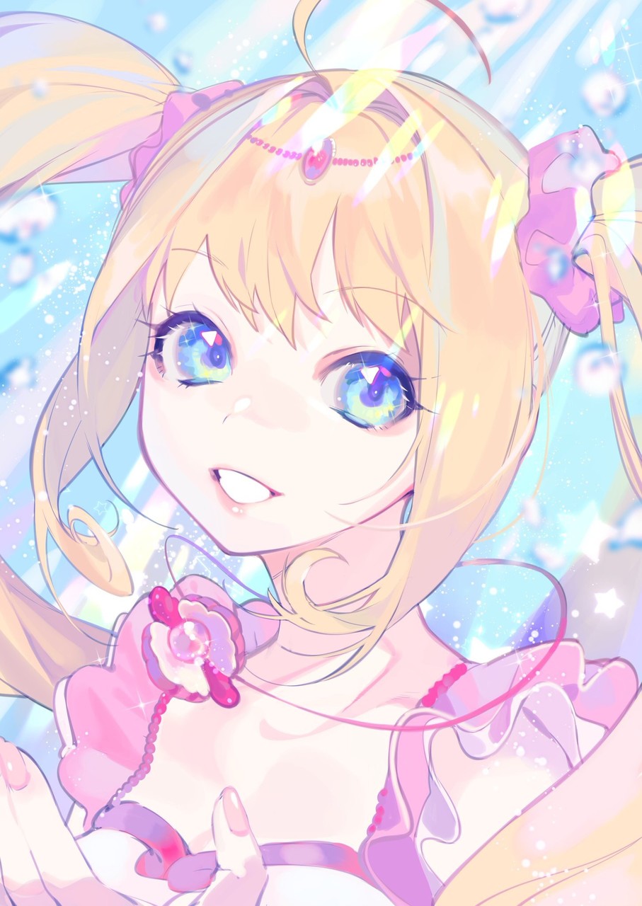 1girl, ahoge, blue_eyes, close-up, dress, eyelashes, female_focus, fingernails